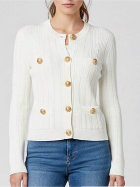 Balmain Classic Button-Front Sweater Cardigan